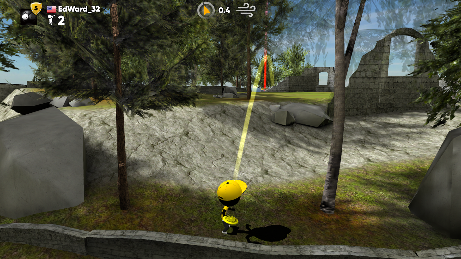 Screenshot 1 of 스틱맨 디스크 골프 배틀 1.1.1