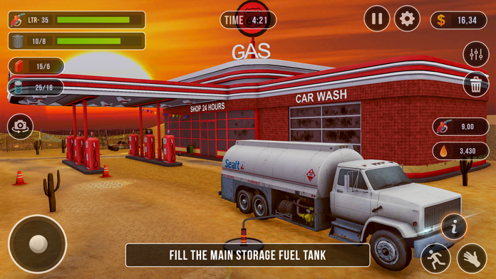 Idle Gas Station Money Game Game Screenshot