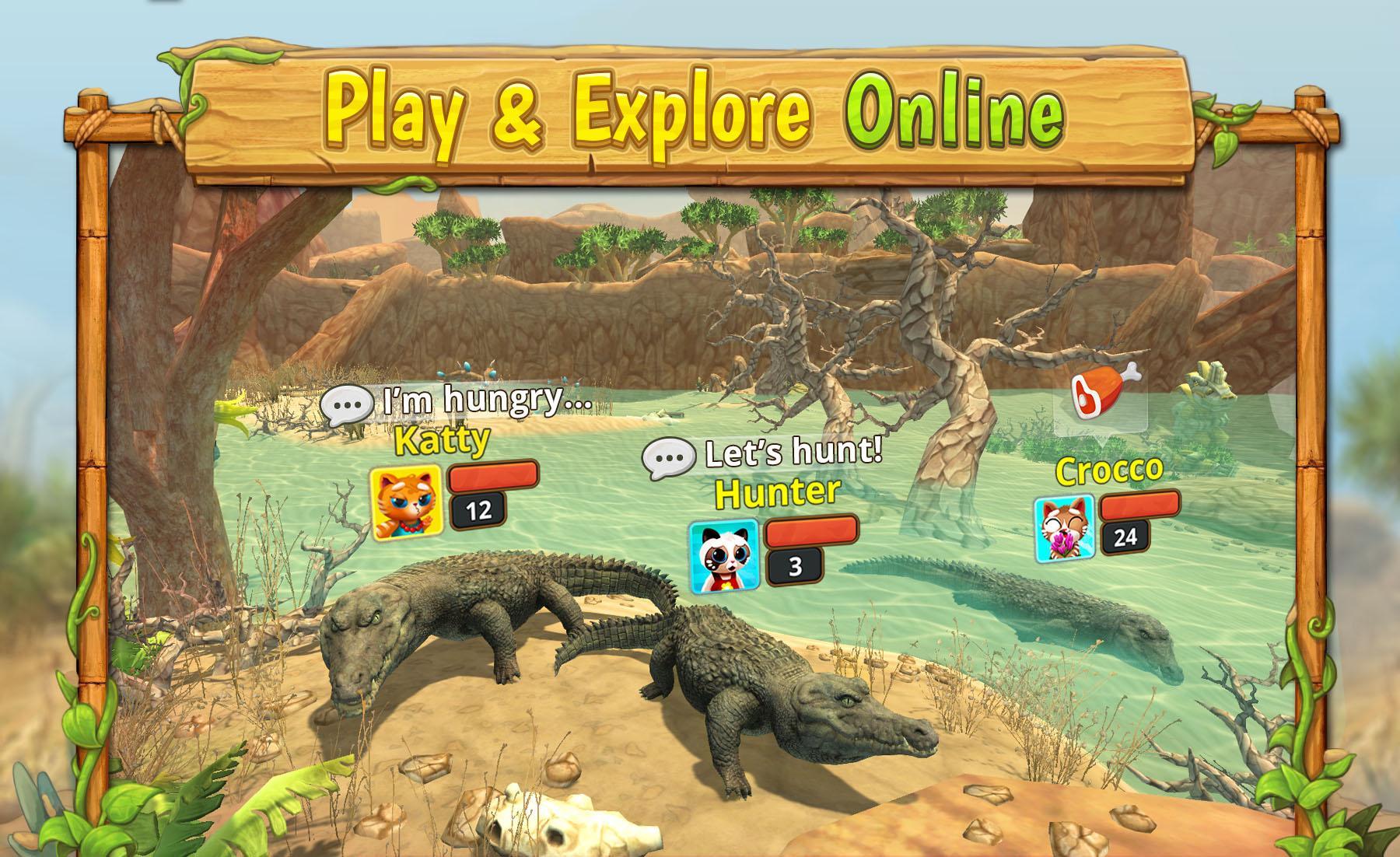 Screenshot 1 of Симулятор семьи крокодилов: онлайн 