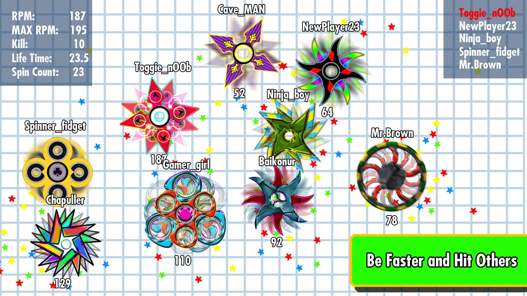 spinzer.io spinner game - skin mode for spinz.io Game Screenshot