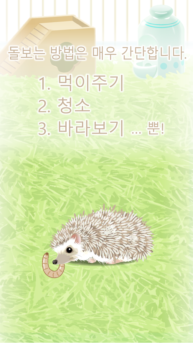 힐링의 고슴도치 육성 게임 게임 스크린샷