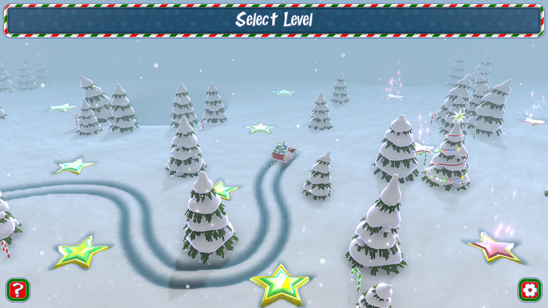 Santa's Slippery Slope (Ski Stunts) Game Screenshot