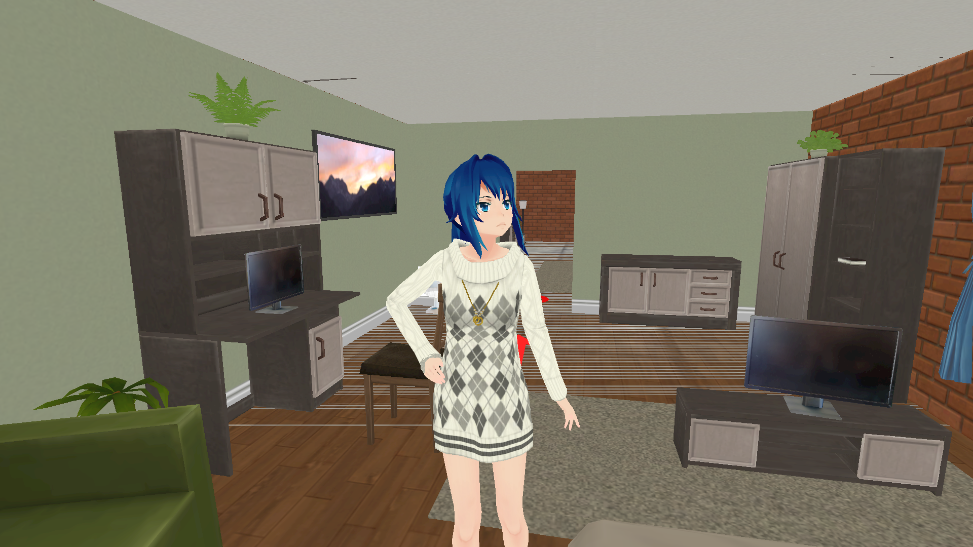 Captura de Tela do Jogo Anime Pregnant Mother Sim 3D