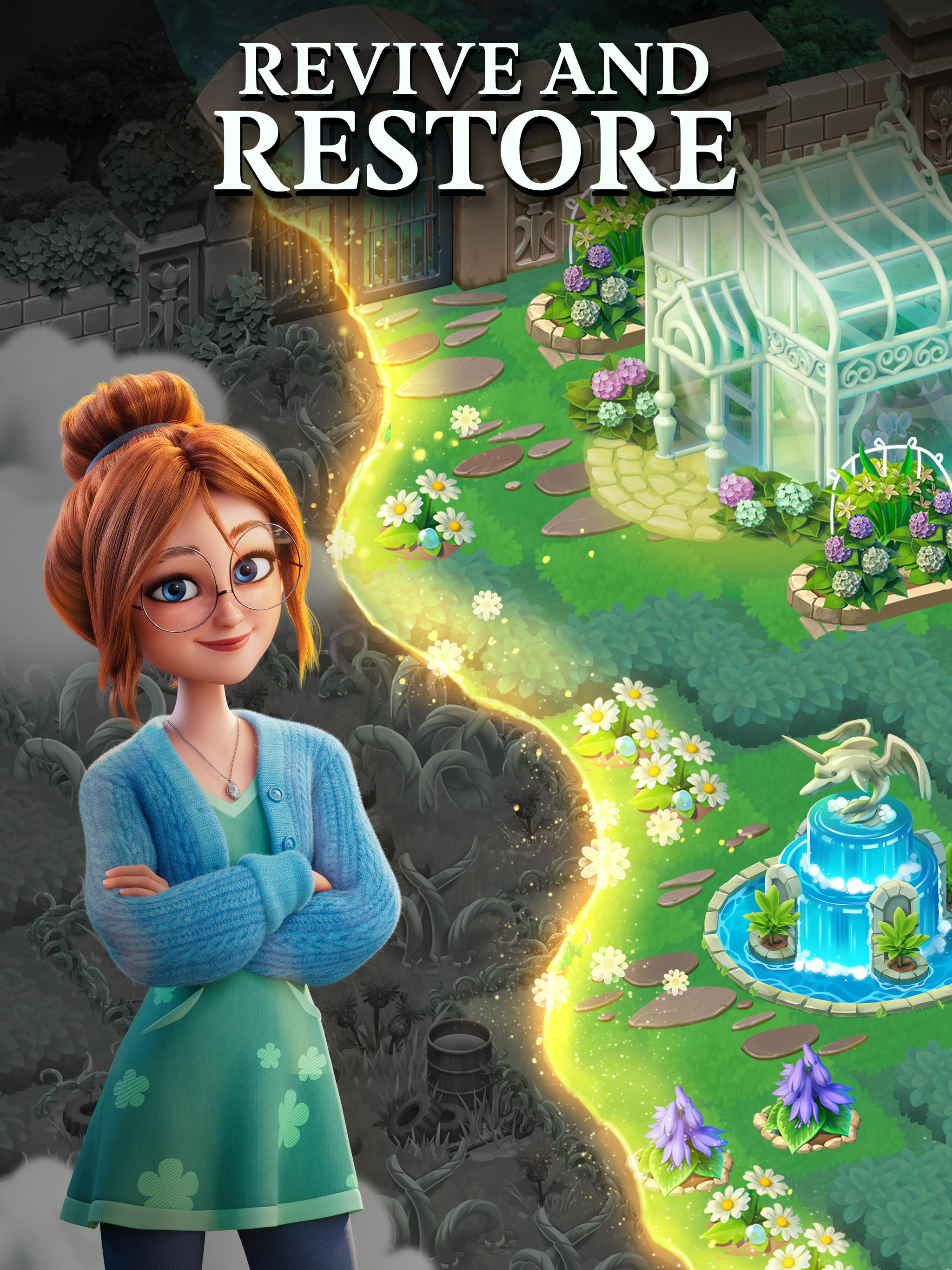 Merge Gardens Game Screenshot