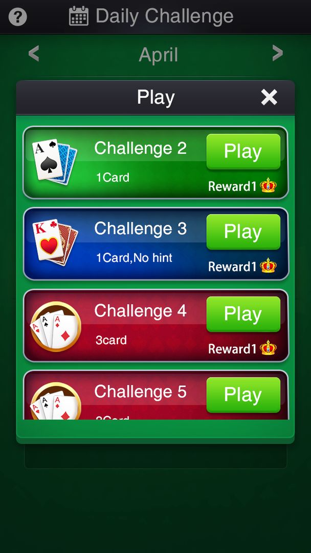 Screenshot of Solitaire: Daily Challenges