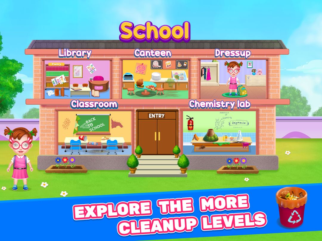 Keep Your School Clean - Girl School Cleaning Game screenshot game