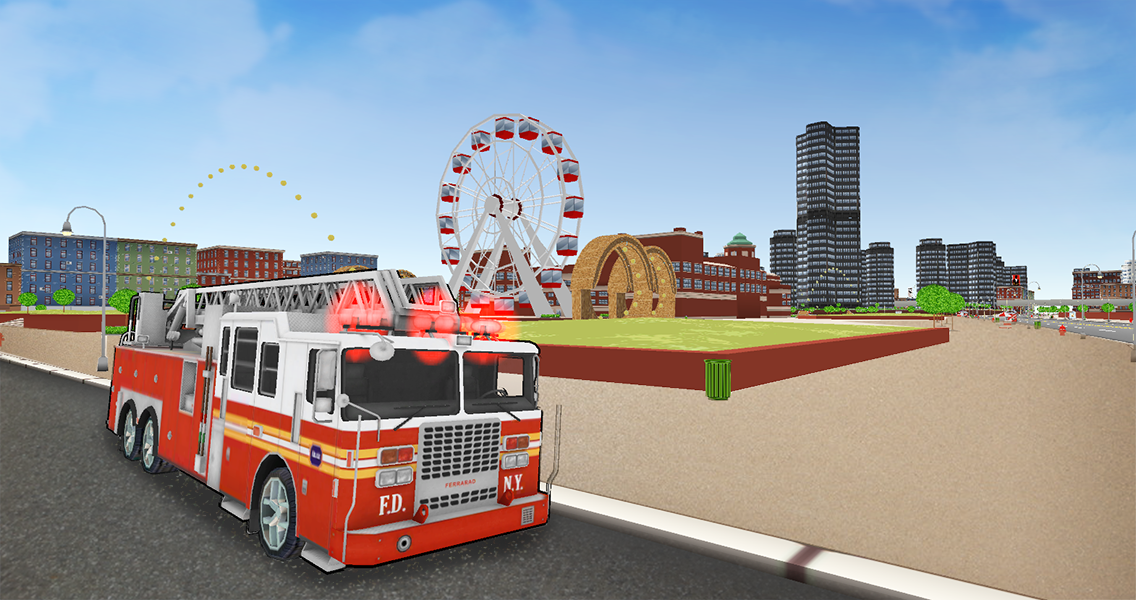 Fire Truck Racer: Chicago 3D 게임 스크린샷