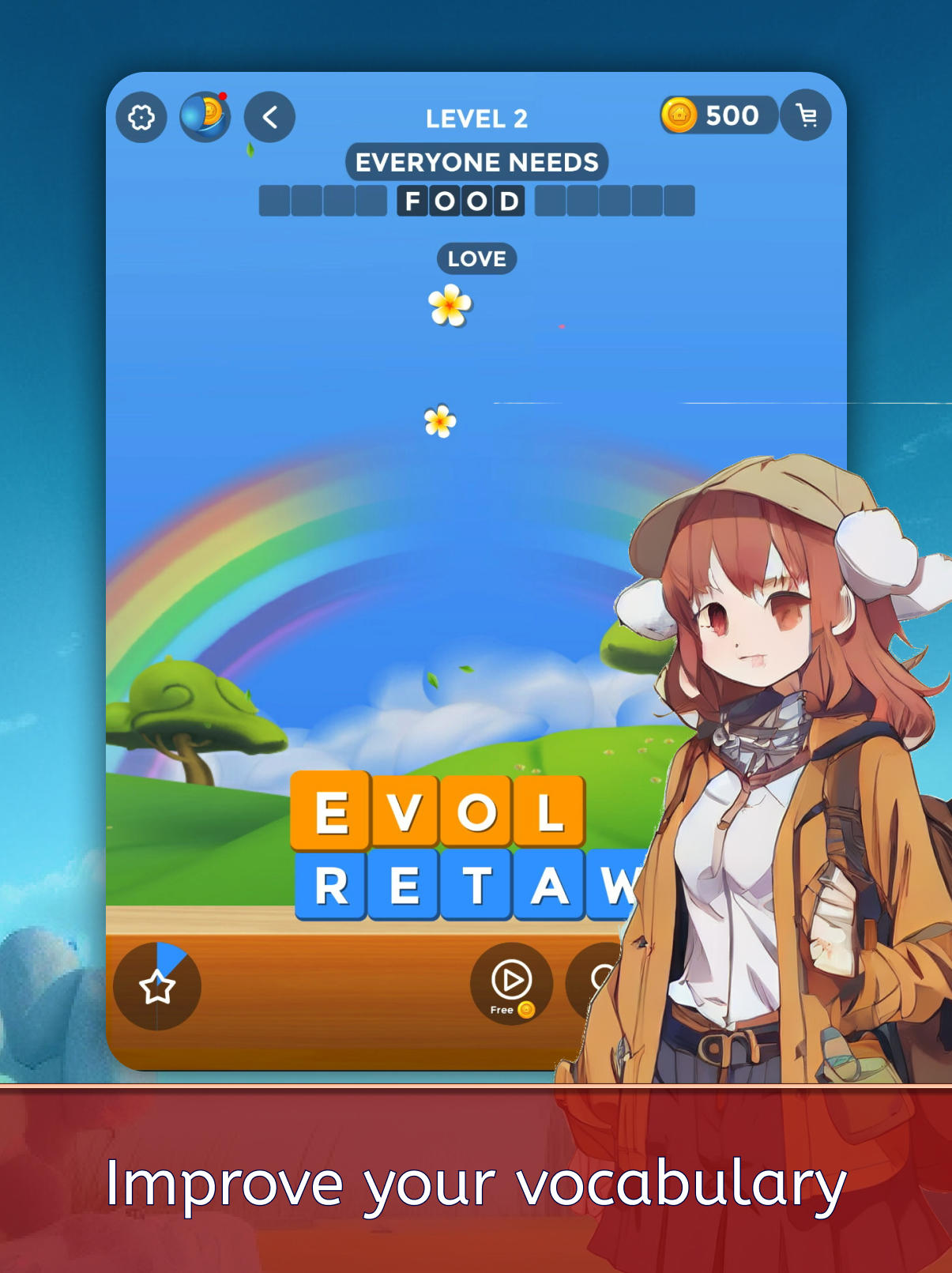 Senior Word Stacks screenshot game