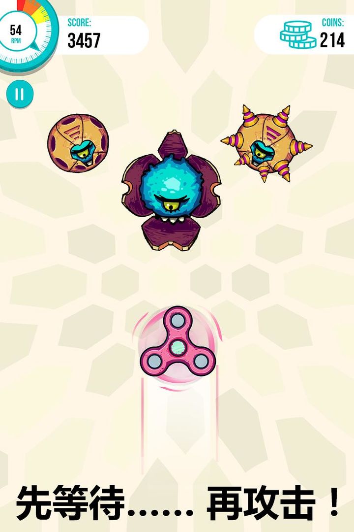 Screenshot of Spinners vs. Monsters