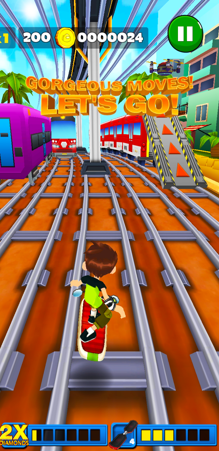 Скриншот игры Ben Omnitrix Subway aliens Run