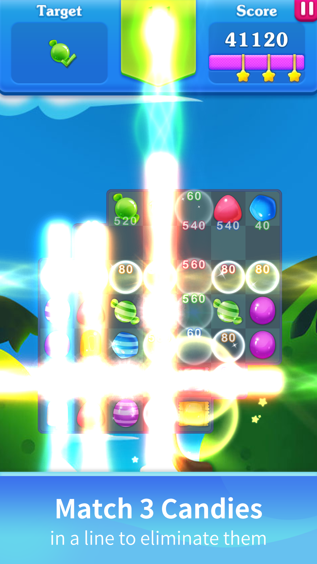 Fresh Candy Match - Well Designed Puzzle Game Screenshot