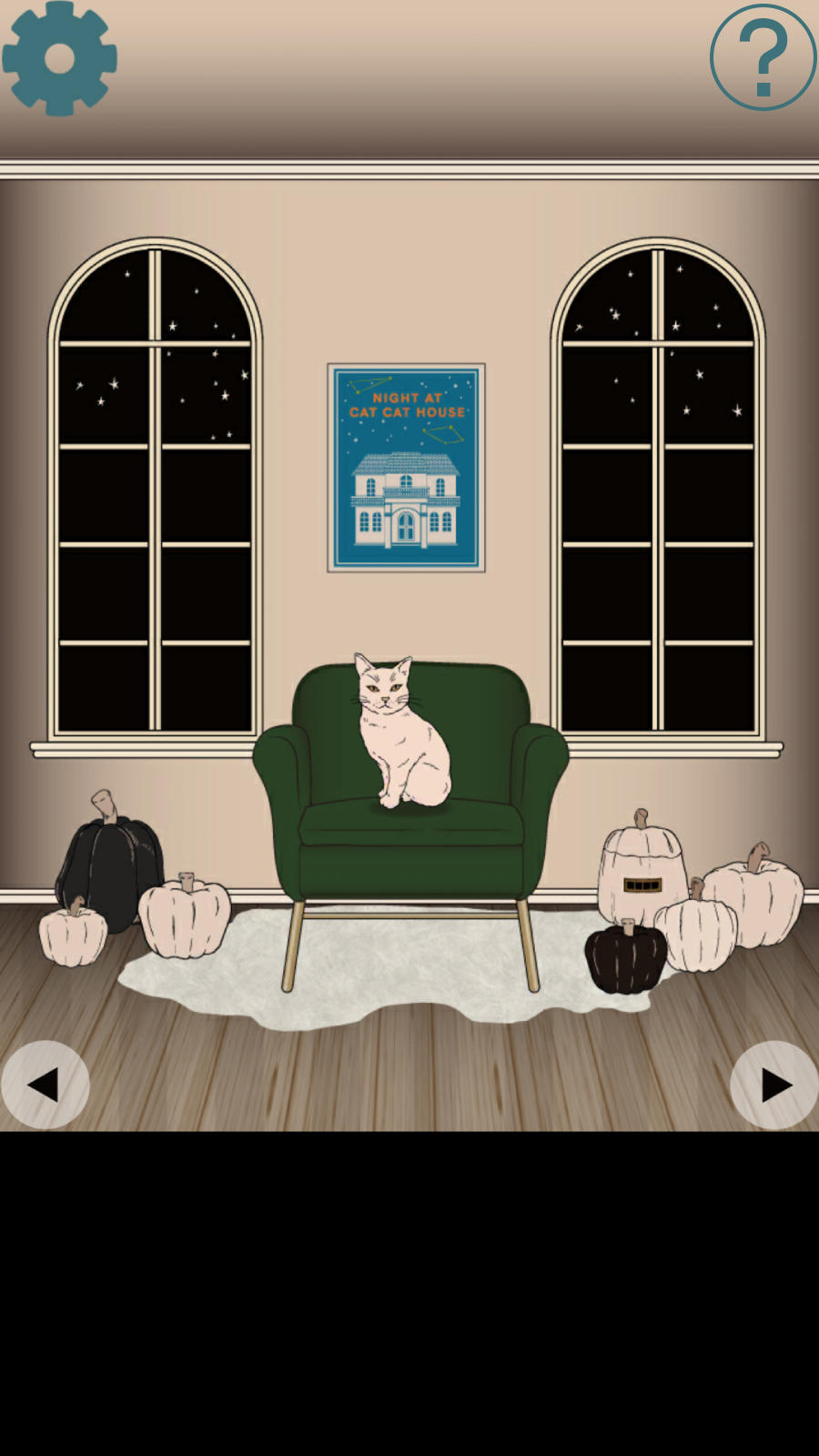 NIGHT AT CAT CAT HOUSE escape screenshot game