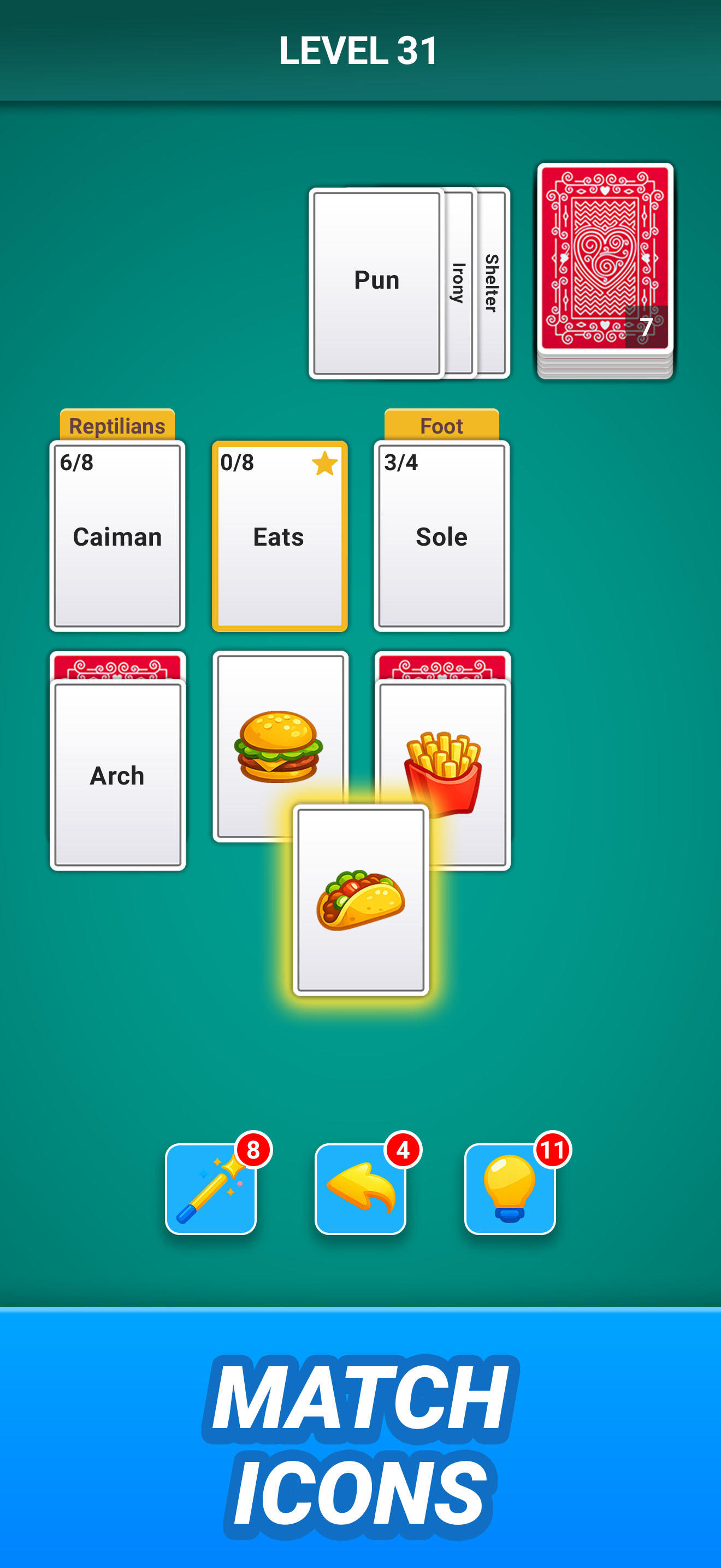 Word Solitaire Associations Game Screenshot