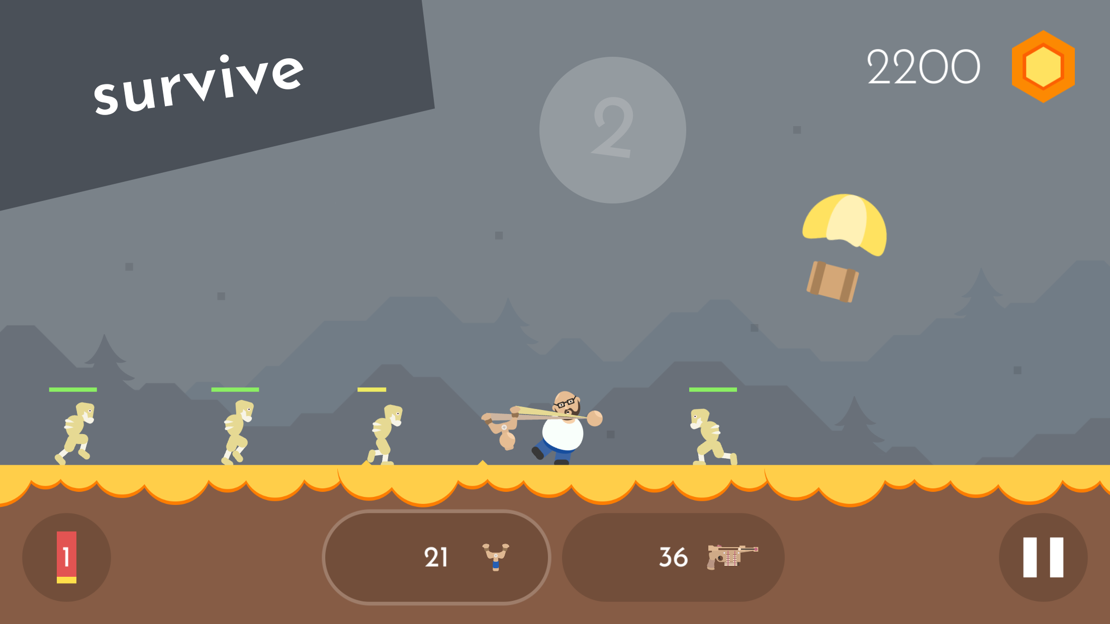 Slingshots vs. Zombies Game Screenshot