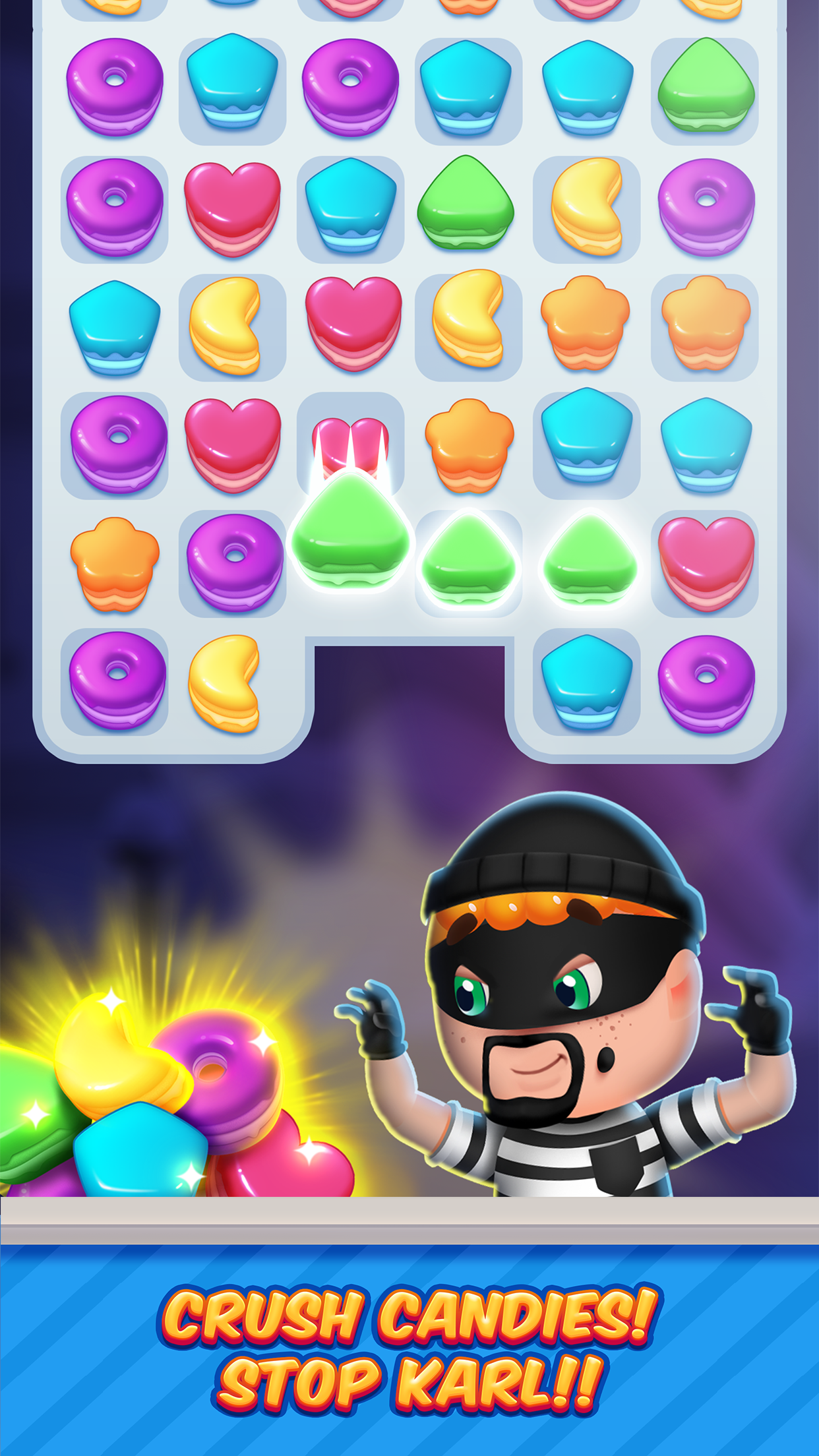 Cuplikan Layar Game Gummy Land - Match 3 Games