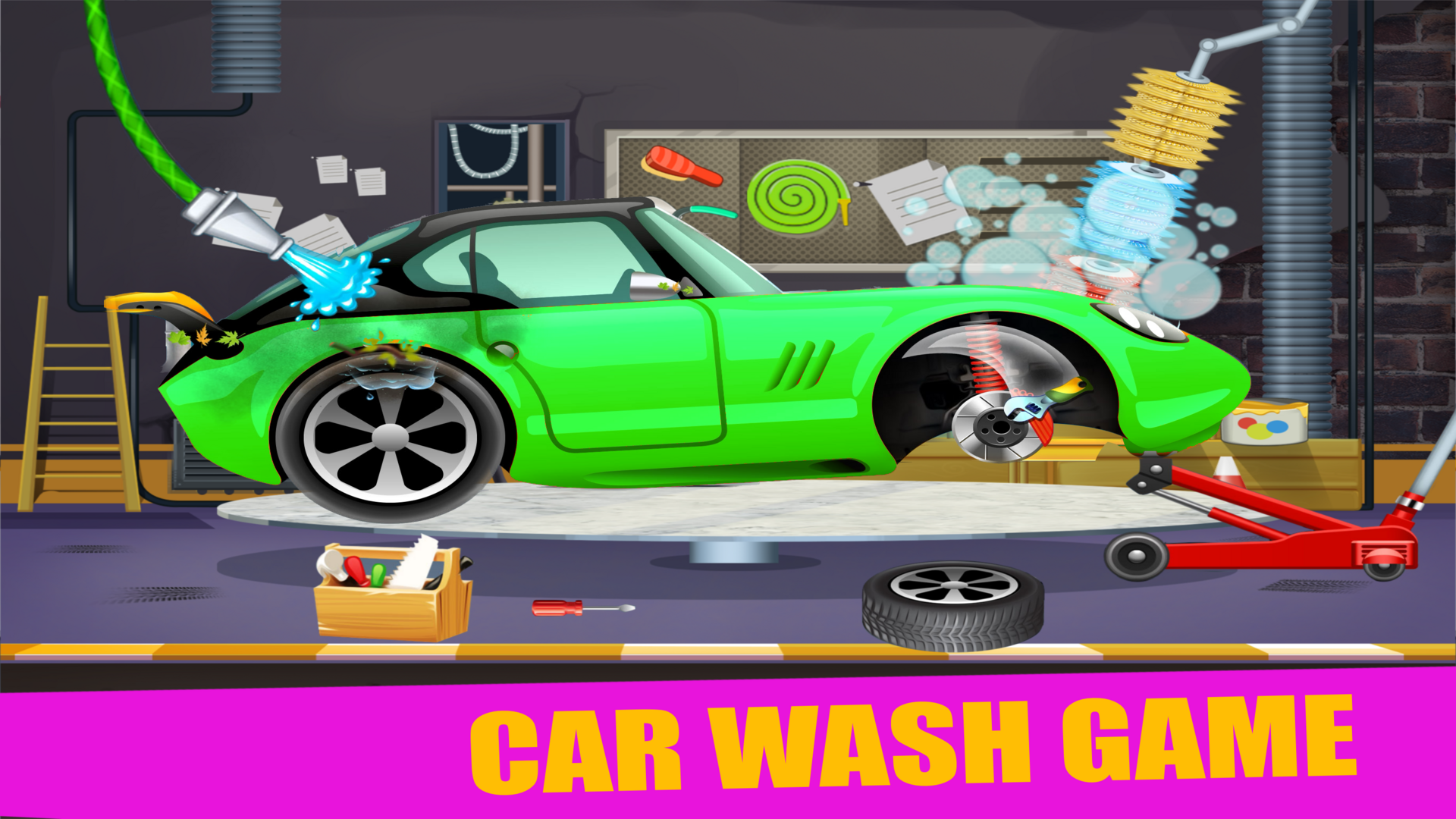 Car Wash Game: Power Gun Wash Game Screenshot