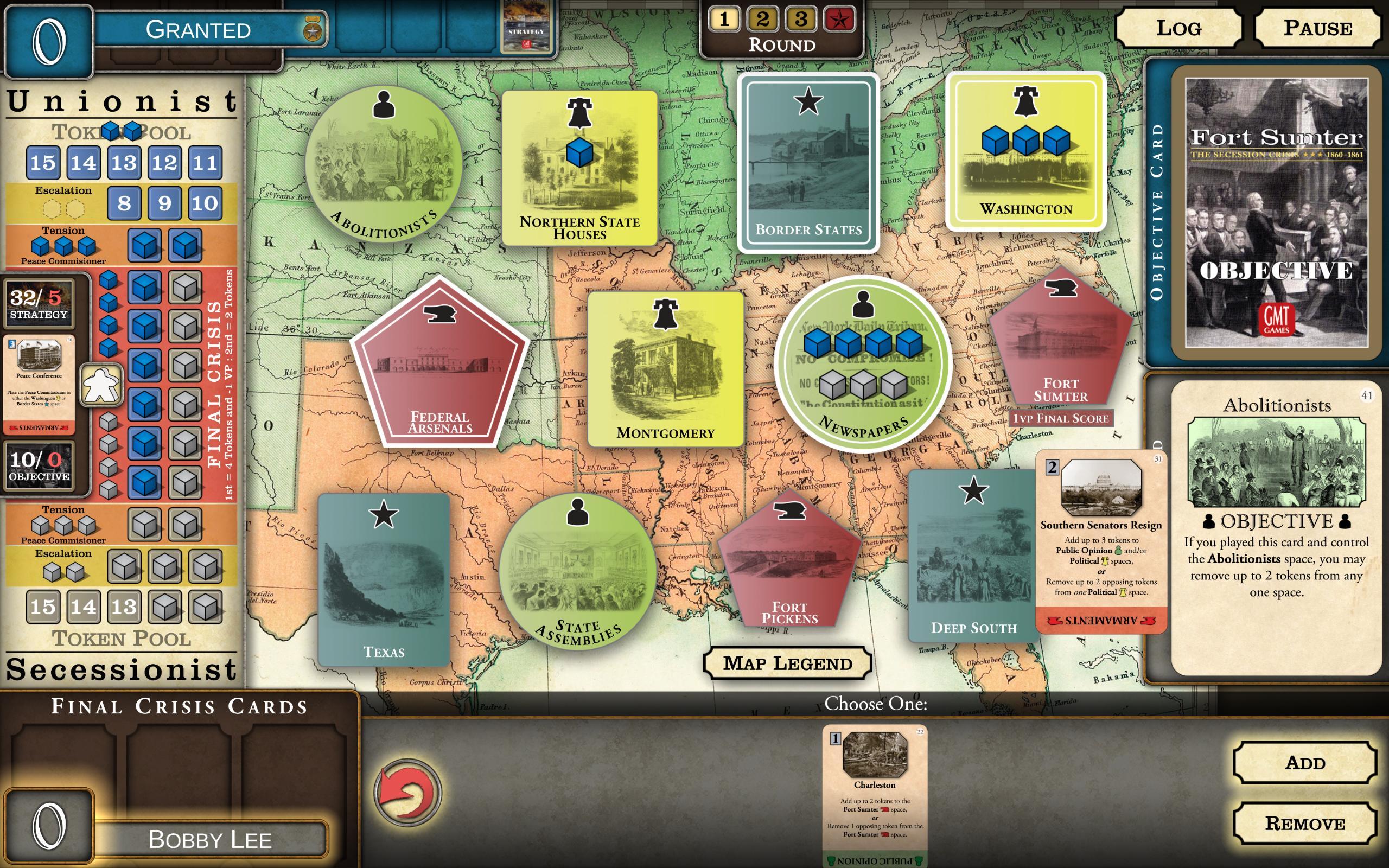 Captura de Tela do Jogo Fort Sumter: The Secession Cri