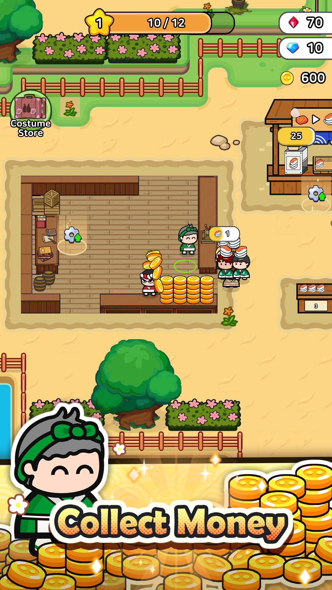 Sushi Village: Idle Chef Game Screenshot