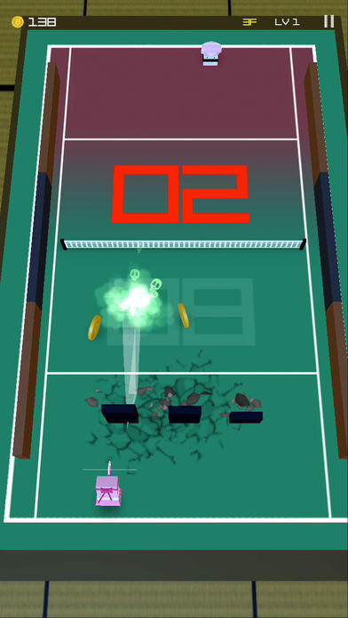 Ninja Tennis: Revenge of Pong Game Screenshot