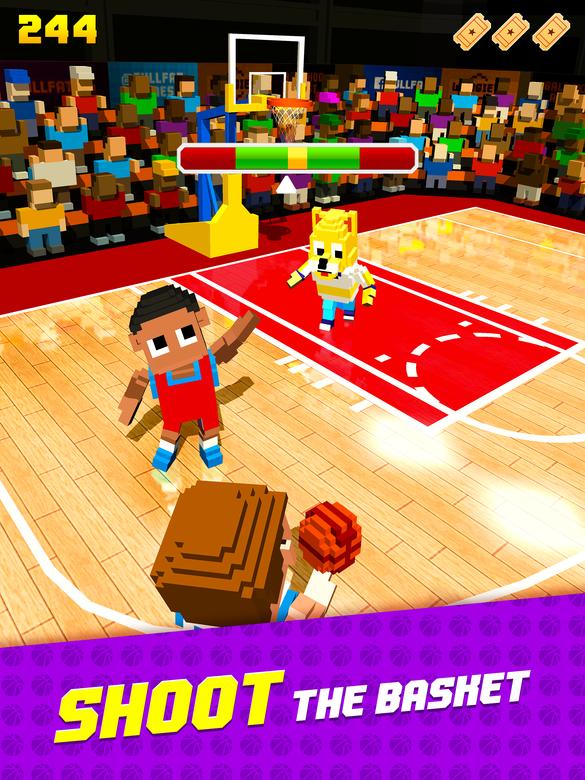 Blocky Basketball FreeStyle Game Screenshot