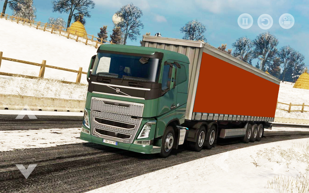 Screenshot 1 of 유로 트럭: 무거운 화물 운송 배달 게임 3D 9.000