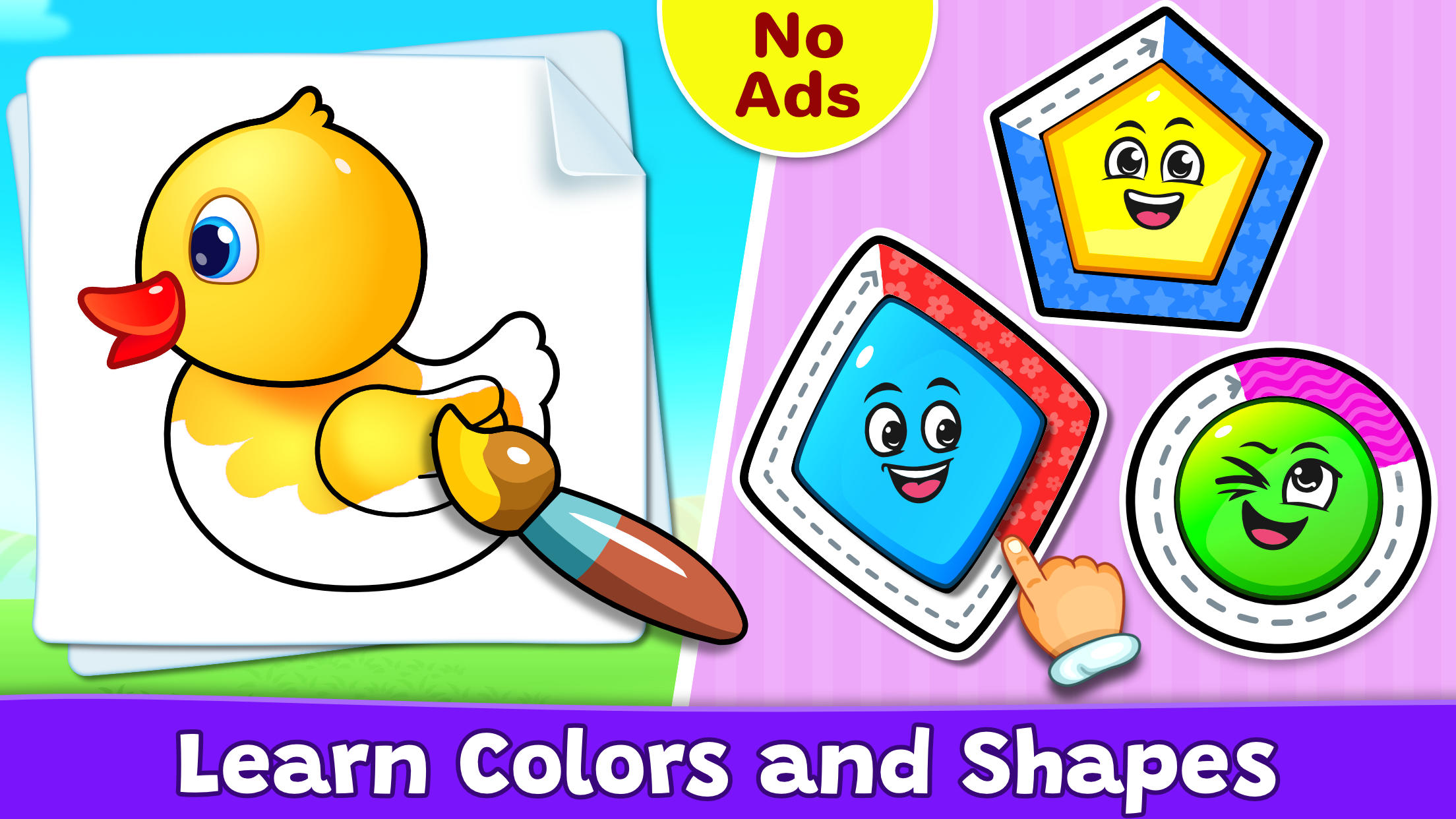 Colors & Shapes: Coloring game Game Screenshot