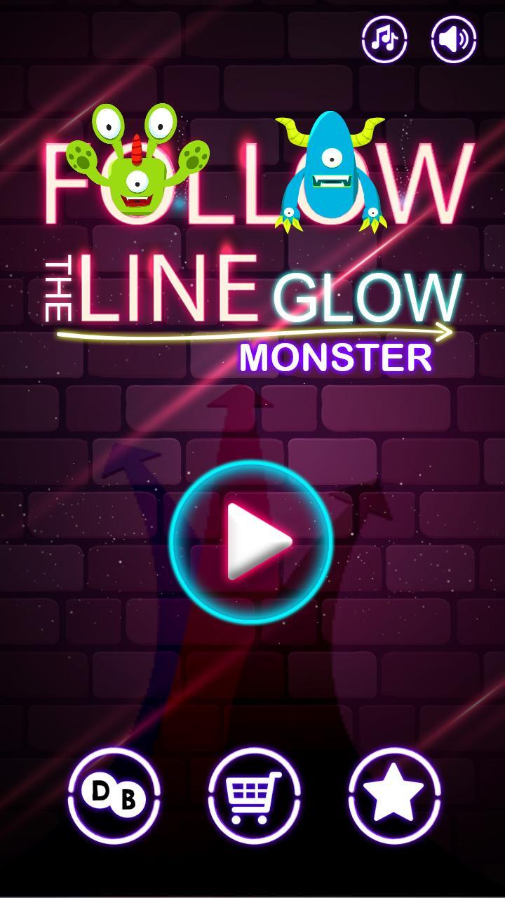 Cuplikan Layar Game Follow The Line Monster Theme
