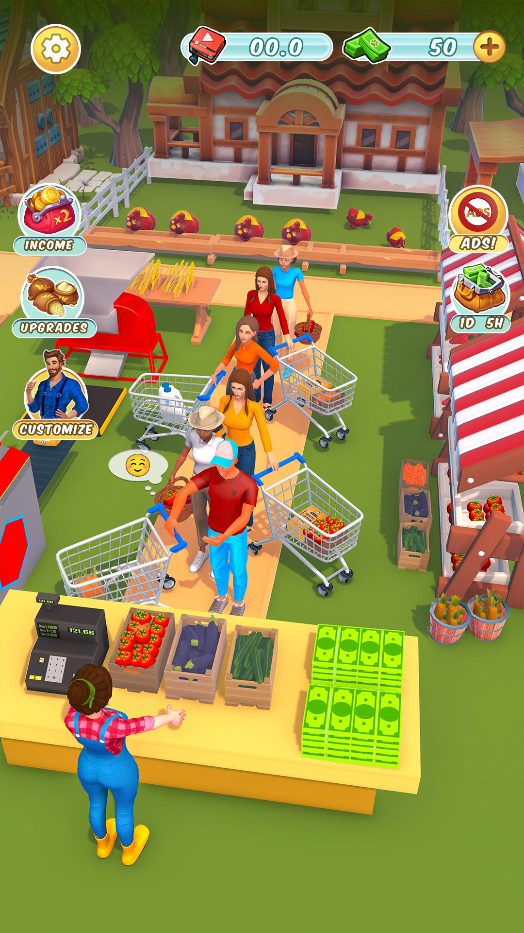 My Farm Life: Idle Supermarket Game Screenshot