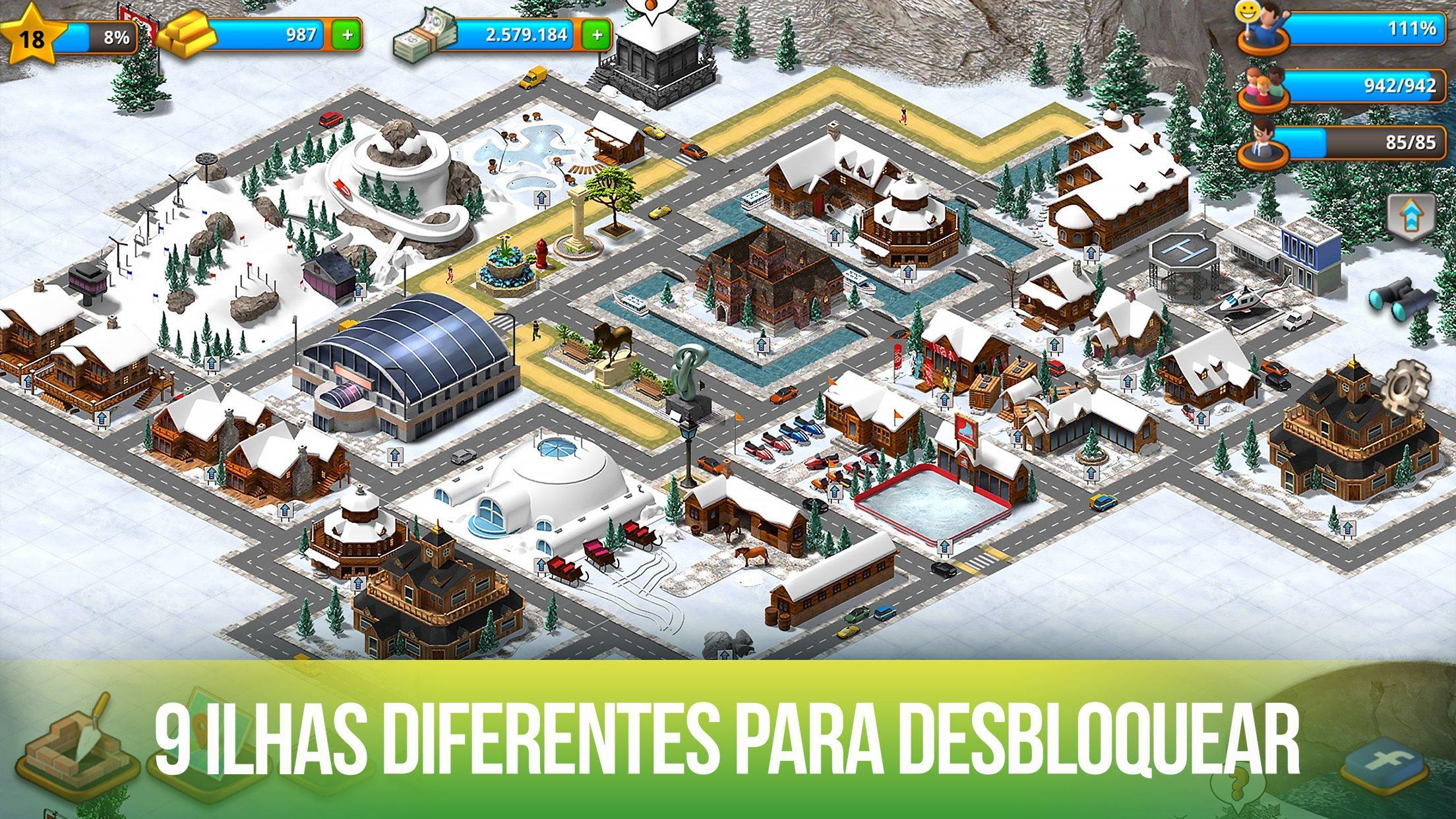 Captura de Tela do Jogo Paradise City: Building Sim