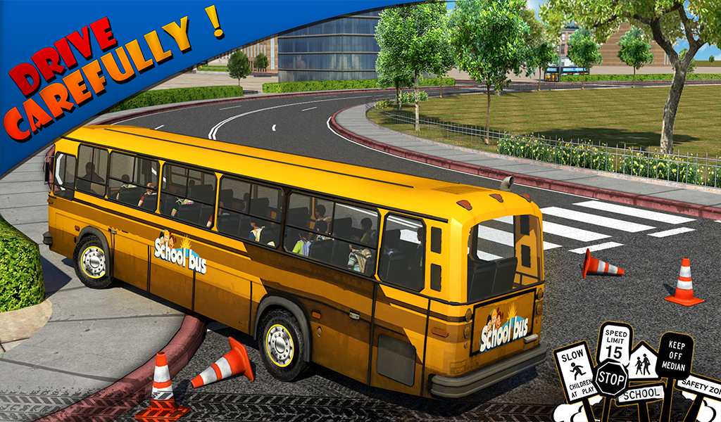 Cuplikan Layar Game Schoolbus Driver 3D SIM