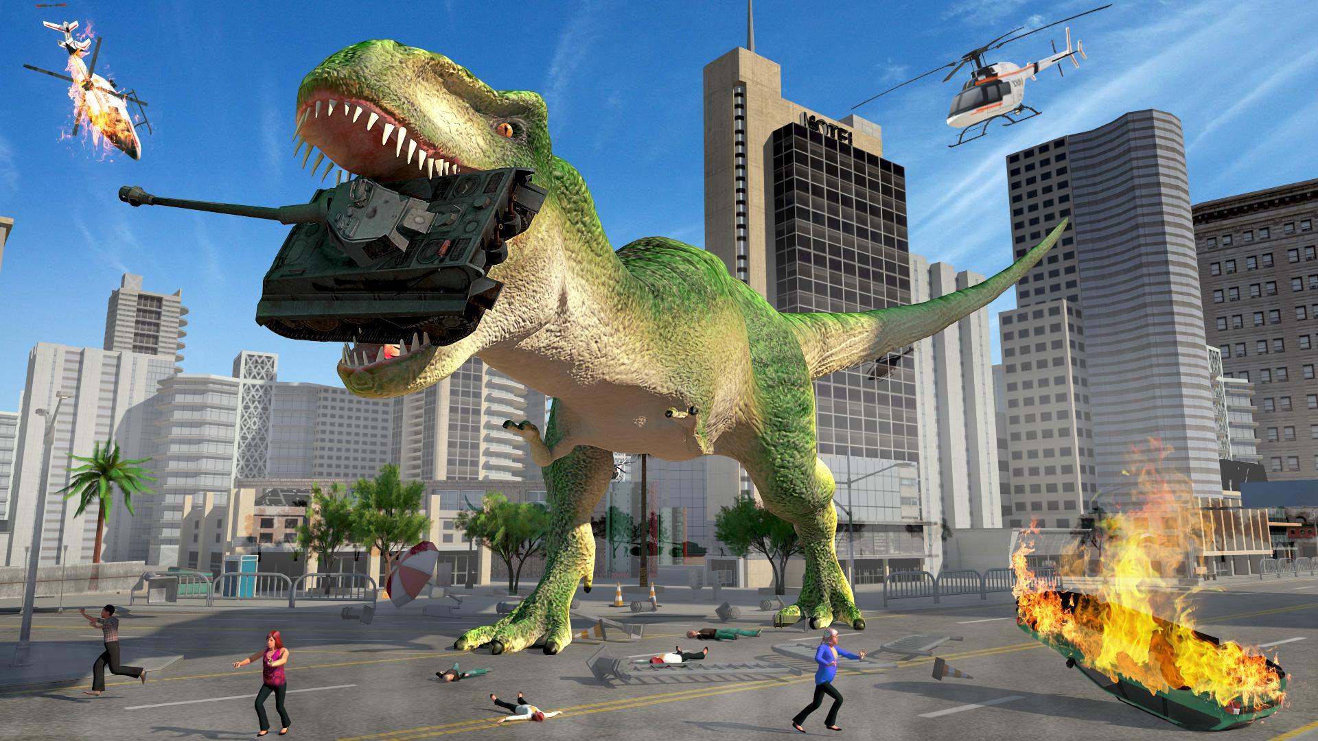 Screenshot 1 of Simula de caça ao dinossauro faminto 8.8