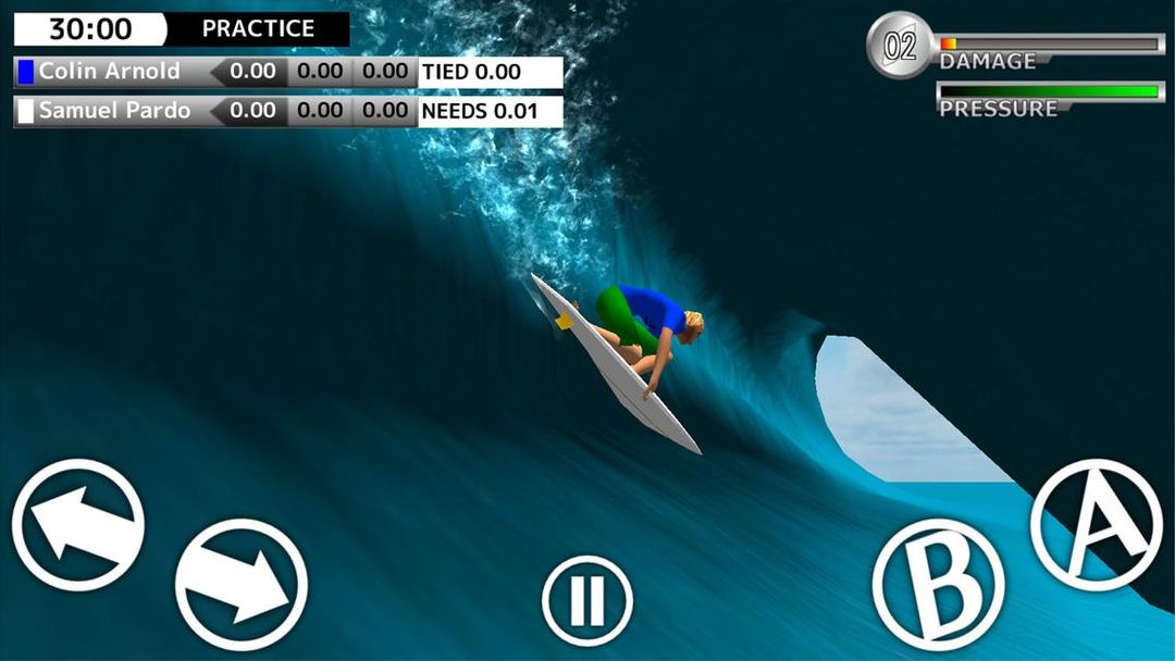 Screenshot of BCM Surfing Game