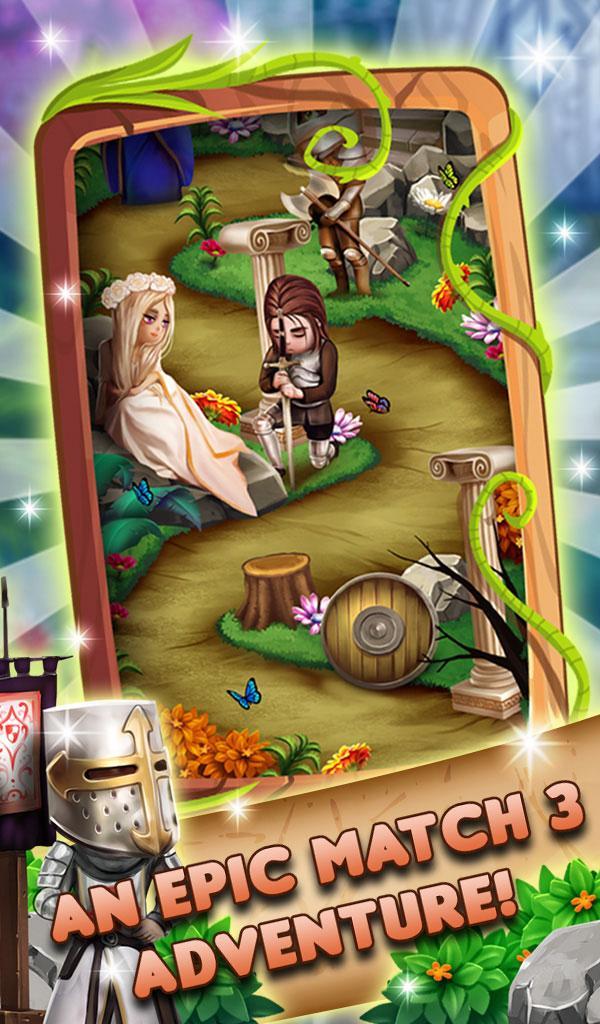 Match 3 Fantasy Quest: Hero Story ゲームのスクリーンショット