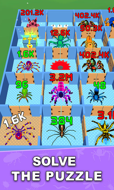 Monster Insect Attack Puzzle Game Screenshot