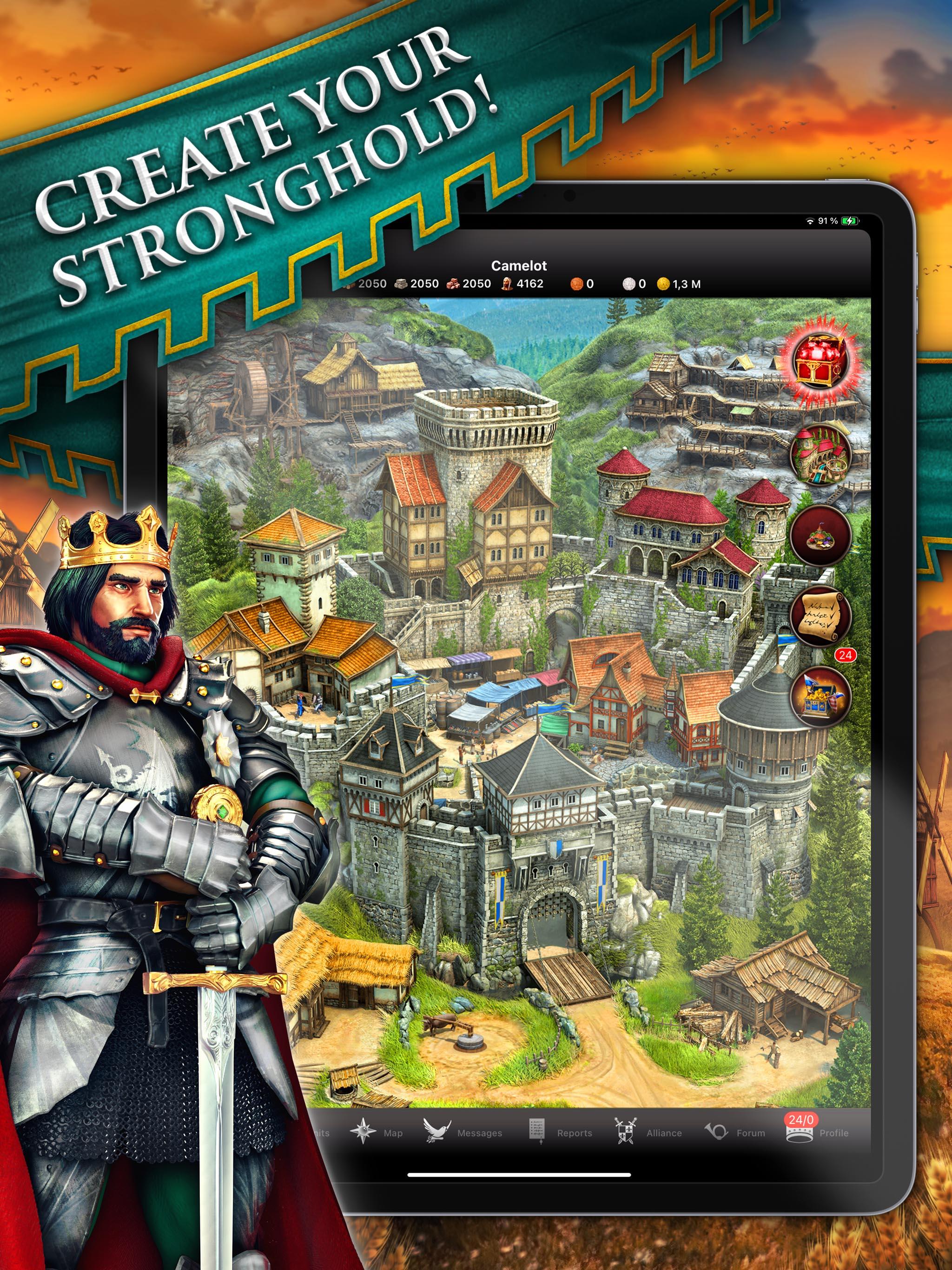 Lords & Knights - Medieval MMO Game Screenshot