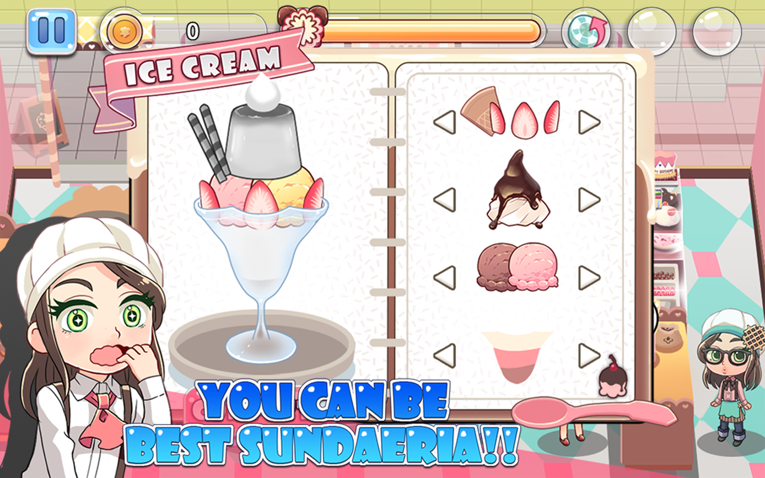 Jean's Sundaeria Game Screenshot