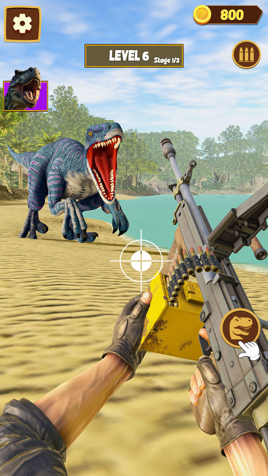 Cuplikan Layar Game Dinosaur Hunting King Sim Game