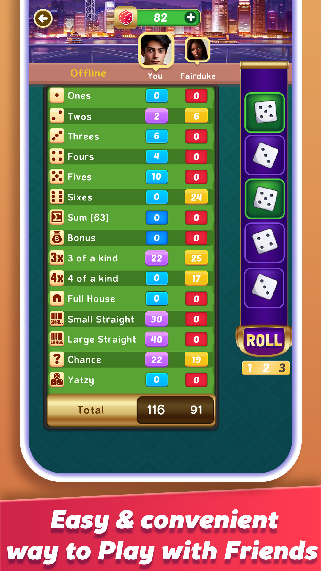 Yatzy Game Screenshot