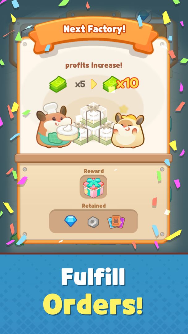 Screenshot of Hamster's Cake Factory - Idle Baking Manager