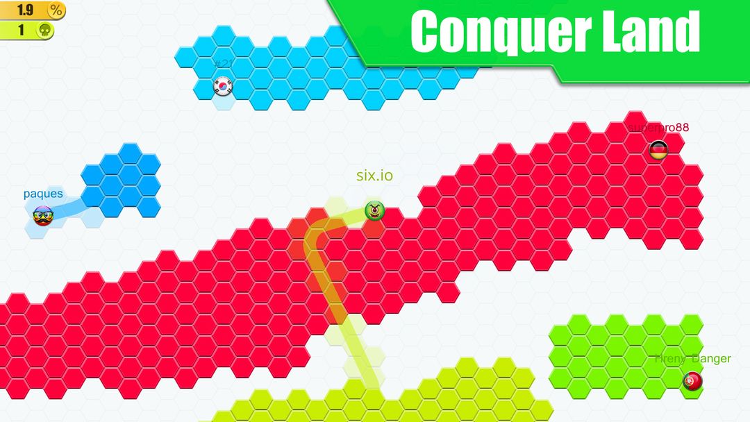 Six.io Land Snake screenshot game