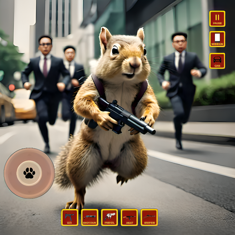 SQUIRREL WITH A GUN Pro ภาพหน้าจอเกม