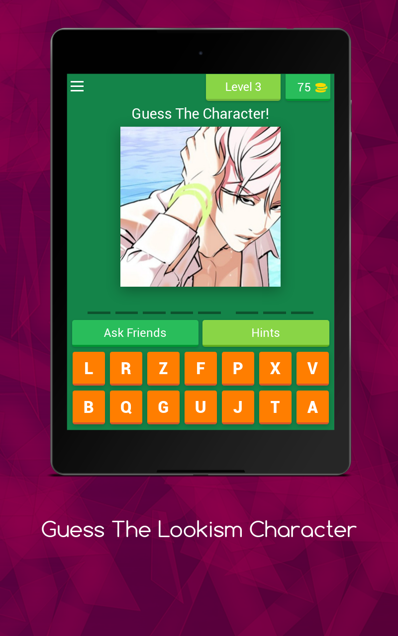 Guess The Lookism Character Game Screenshot