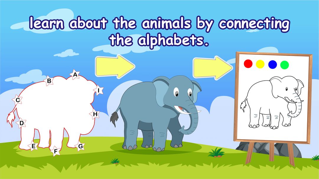 Screenshot of Connect the dots ABC Kids Game