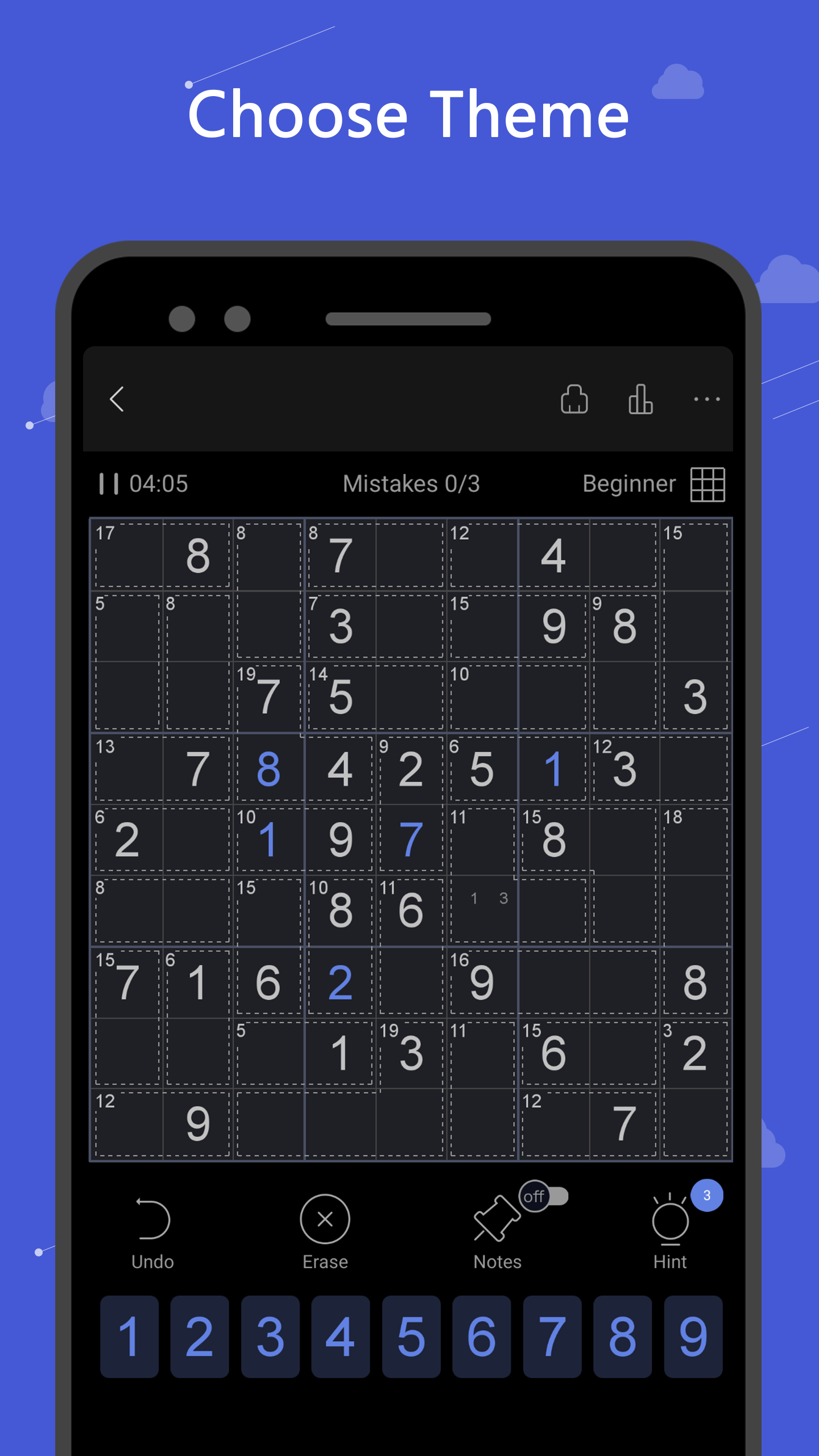 Killer Sudoku - sudoku game Game Screenshot