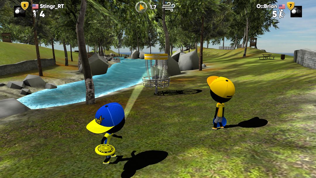 Stickman Disc Golf Battle ภาพหน้าจอเกม