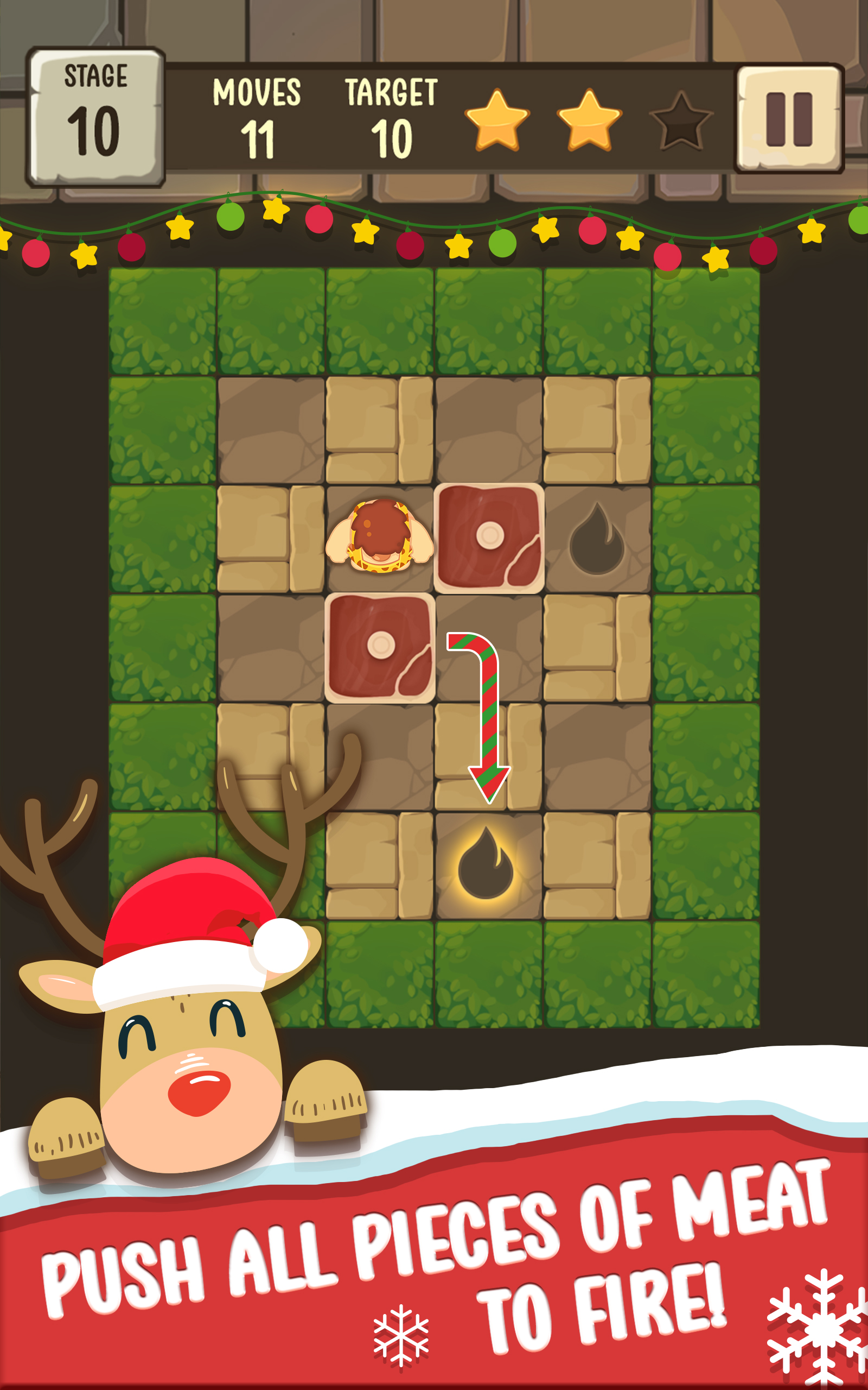 Sokoban Meat - Maze puzzle – Push Meat Maze Game Screenshot