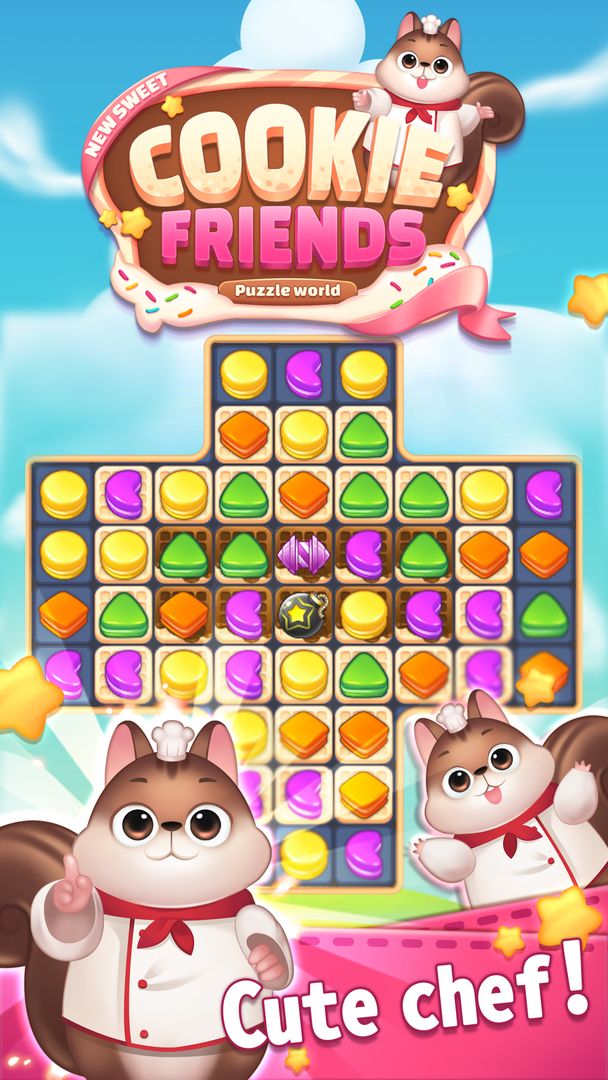 New Sweet Cookie Friends2020: Puzzle World ภาพหน้าจอเกม