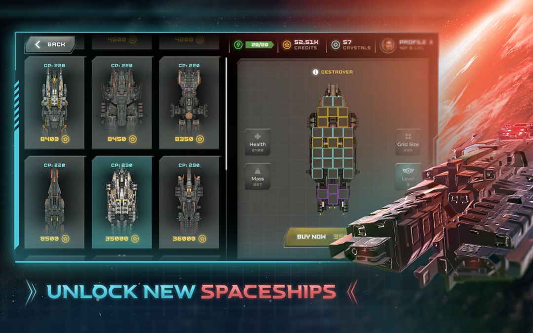 Screenshot of Galaxy Arena Space Battles