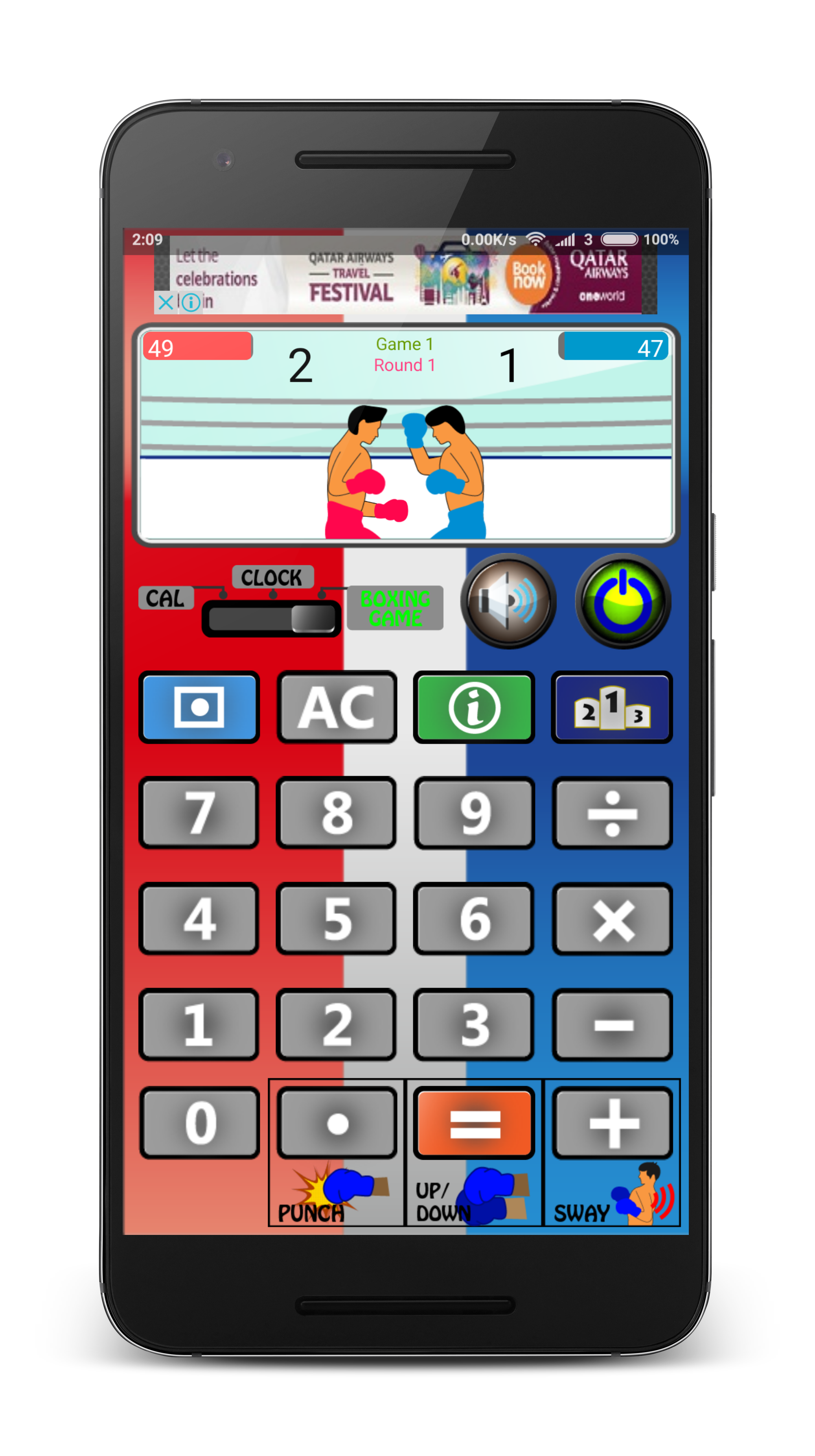 Boxing Calculator Game Screenshot