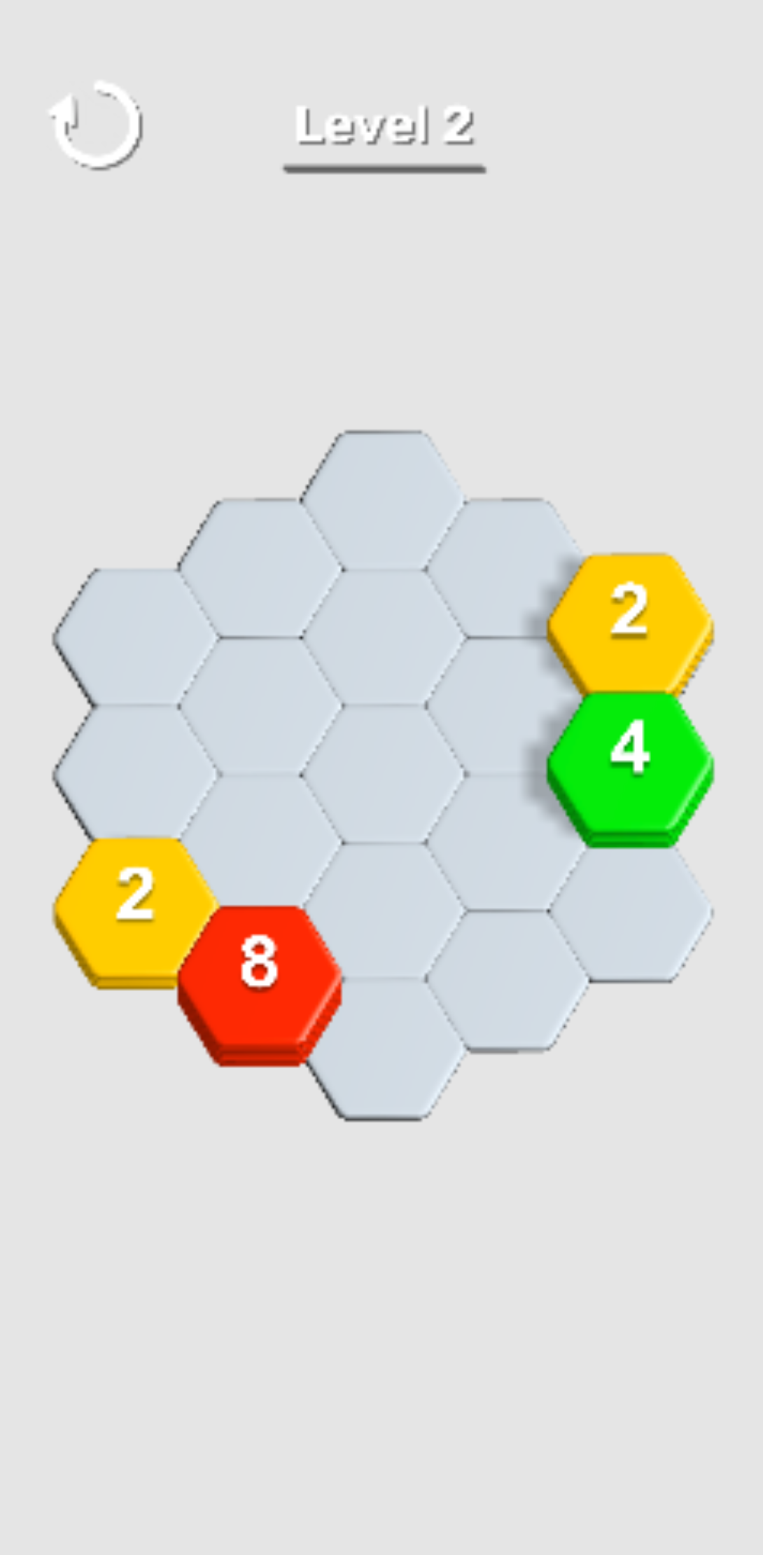 Hexa Sort 2048 Game Screenshot